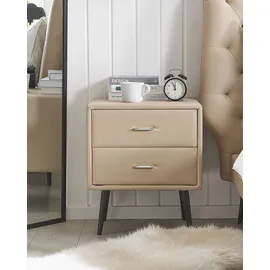 Beliani Nachttisch Essonne 41 x 48 x 56 cm Beige
