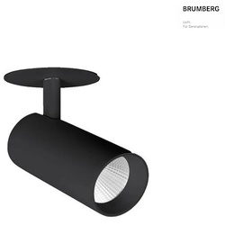 Brumberg LED Halbeinbau-Richtstrahler TRAXX MICRO, 230V AC, 50 Hz, 9,4W, 40°, 3000K, 1149lm, CRI > 90, rund, schwarz BRUM-88774183
