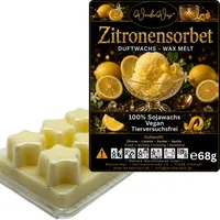 WonderWax Duftwachs Wax Melts für Duftlampe, 6 Sterne Duftmelt Wachsmelt Sojawachs Duftwachs Würfel für Raumdüfte, Wachs Duftöl Winter Indoor Schmelzen für Aromalampe Zitronensorbet