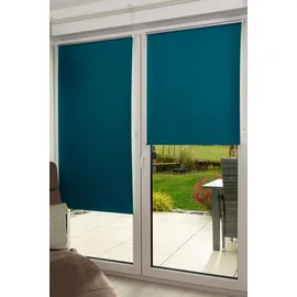 K-HOME Thermo Klemmfix-Rollo 65 x 150 cm blau/petrol