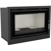 Kratki Arke 80 Stahl Schwarz/Abdeckplatte Glas