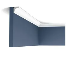 Orac Decor Cx133 Axxent Stuck Zierprofil Deckenleiste Eckleiste Dekorleiste 2 m 200 cm x 2 cm x 2 cm Weiß