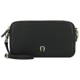 Aigner Diadora Umhängetasche Leder 19 cm schwarz