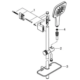 Grohe Rainshower SmartActive Cube 130 Brausegarnitur 900 mm Chrom 26587000