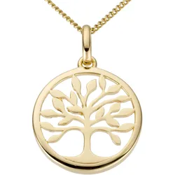 Ketten-Anhänger FIRETTI "Schmuck Geschenk Gold 333 Halsschmuck Anhänger Halskette Baum", gold (gelbgoldfarben), Schmuckanhänger, Damen, Gelbgold 333, 0,85 g