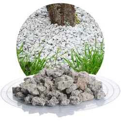 Granit Ziersplitt grau 8-16 mm - 25 kg Sack