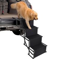 FREETOO Faltbar Hundetreppe für Auto, große Hunde Treppen, 4 Stufen Hundetreppe