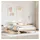 vidaXL Massivholzbett 120 x 200 cm Beige