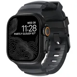 Nomad Rocky Point Band 42/44/45mm Storm (Fluorkautschuk (FKM)), Uhrenarmband, Schwarz