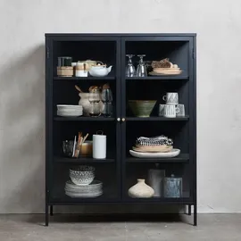 unique furniture a/s Vitrine Carmel 110 x 40 x 140 cm Schwarz