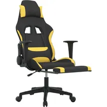 vidaXL Gaming-Stuhl mit Fußstütze Schwarz und Gelb Universal