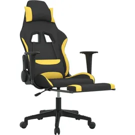 vidaXL Gaming-Stuhl mit Fußstütze Schwarz und Gelb Universal