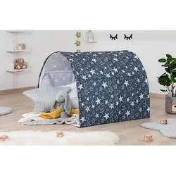 TiCAA Spiel- und Betttunnel, Kinderzelt, Kindertunnel für Jungs & Mädchen Spielzelt für Bodenbett, Hochbett, Etagenbett und Einzelbett 90x200cm