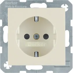 Berker 47238982 Steckdose Schuko, Typ F, Weiß, Duroplast, IP20, 250 V, 1 A