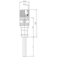 Lutronic 1067 Sensor-/Aktor-Steckverbinder, konfektioniert M12 Kupplung, gerade 2.00m Polzahl: