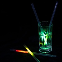 tairong 2 in 1 leuchtende Strohhalme, Fluoreszierende Strohhalme leuchten in 8-10 Stunden, geeignet für Party-Nachtclub-Dekoration, 50 Stück