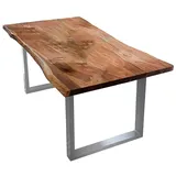 KAWOLA LORE 90 x 78 x 180 cm nussbaum/silber