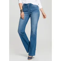 H.I.S. H.I.S Bootcut-Jeans »High-Waist«, hohe Taille, Bootcut, mit Used-Effekten,
