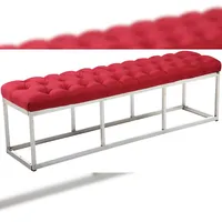CLP Sitzbank Amun Stoff Edelstahl rot/150 cm