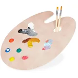 Relaxdays Mischpalette 1 St. 40 cm x 30 cm Braun