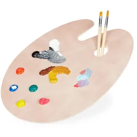 Relaxdays Mischpalette 1 St. 40 cm x 30 cm Braun