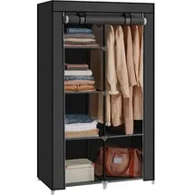 Songmics Stoffschrank, RYG84H schwarz 88,0 x 45,0 x 170,0 cm