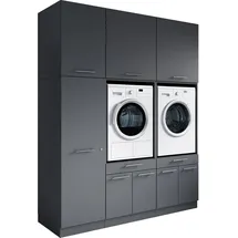 laundreezy Mehrzweckschrank-Set 186 x 238 x 68 cm Grau