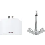 Stiebel Eltron DNM 3 + MAZ 2-Griff Armatur fürs Handwaschbecken, 3,5 kW, mit Stecker 230V, drucklos, 205969
