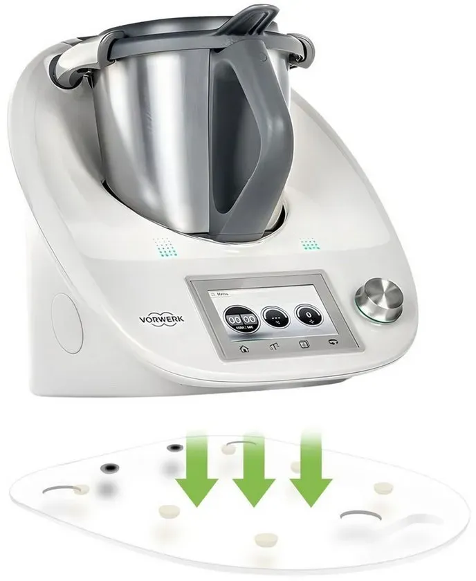 Preisvergleich Produktbild Allyson Ablageregal Gleitbrett für Thermomix TM6 TM5, Rollbrett, Küchenmaschinen Zubehör