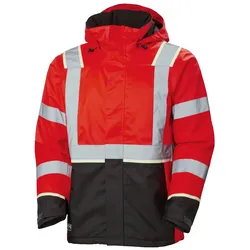 Warnschutz Winterjacke "UC-ME" Nachtleuchtend - 5XL - rot/schwarz