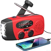 SOLARBABY Notfall-Solarradio Kurbelradio LED Taschenlampe