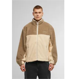 Karl Kani Signature Rubber Patch Teddy Zip Jacket Herren, Bomberjacken beige Größe XL Bekleidung