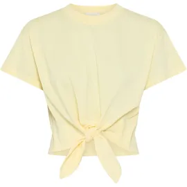 LeGer By Lena Gercke LeGer T-Shirt Tessy, LeGer by Lena Gercke mit Knoten-Detail, cropped gelb XXL (44)