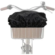 ECENCE Fahrradkorb Regenschutz Schwarz