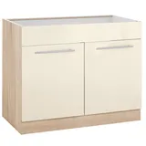 wiho Küchen Spülenschrank »Flexi2«, Breite 100 cm, beige