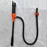 Effiziente batteriebetriebene Kraftstoffpumpe für Gas, Öl, Diesel und Kerosin mit 91,4 cm Schlauch und 2,5 cm Saugleistung für verschiedene Behältergrößen (Orange B)