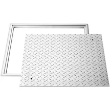 Vevor Schachtabdeckung mit Rahmen 50 x 50 cm
