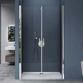 SoGood doporro Duschtür Nischentür dusche Duschabtrennung Duschkabine 80cm Nischendrehtür 195cm Esg-sicherheitsglas Duschtür aus Klarglas mit Hebe- und Senkmechanismus Teramo24k