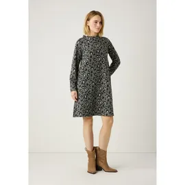 More & More A-Linien-Kleid Jerseykleid Leomuster Grau 44