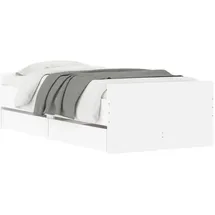 vidaXL Bett mit Schubladen 75 x 190 cm Schwarz