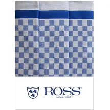 Ross 3er Pack Zwirn Halbleinen Geschirrtücher Karo 50x70 cm