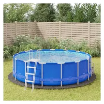 vidaXL Pool-Bodentuch Hellgrau Ø458 cm