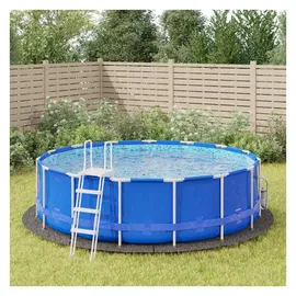 vidaXL Pool-Bodentuch Hellgrau Ø458 cm
