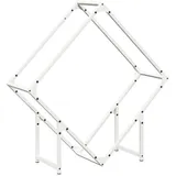 vidaXL Kaminholzregal Kaltgewalzter Stahl 80 x 25 x 80 cm Weiß