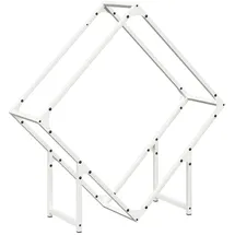 vidaXL Kaminholzregal Kaltgewalzter Stahl 80 x 25 x 80 cm Weiß
