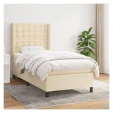 vidaXL Boxspringbett 90 x 200 cm Creme