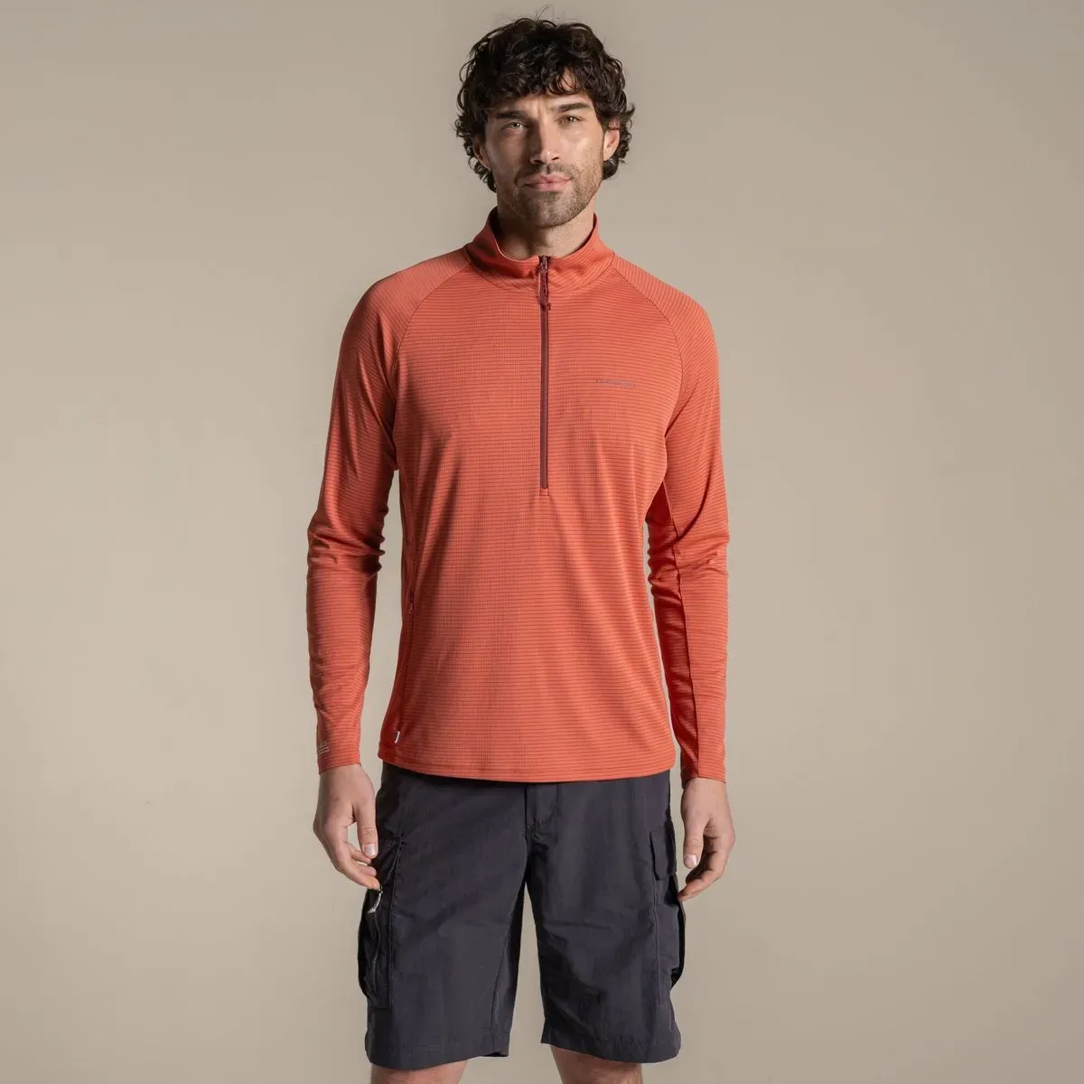 Craghoppers Nosilife Solarshield+ Half Zip Top dark sahara (1EC) L