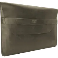 Buckle & Seam Terra Leather Laptop Sleeve S Olive