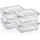 GRIZZLY Frischhaltedose braun rechteckig 0,64 l 4-teiliges Set