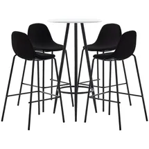vidaXL 5-tlg. Bar-Set 5 Pz Stoff Schwarz